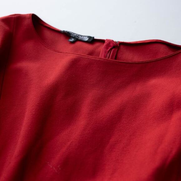 Lafayette 148 New York Aldrich Dress in Red - Size 14 - Picture 5 of 5